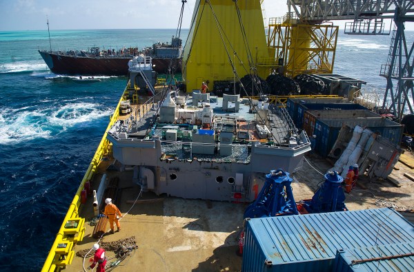 USS Guardian salvage operations