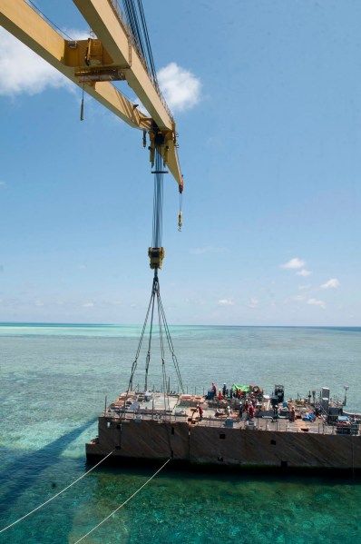 Hull section removal from Ex-Guardian